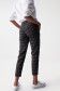 CROPPED SLIM CHINOS WITH CHECKED PATTERN - Salsa