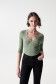 RIBBED KNIT TOP WITH LACE - Salsa